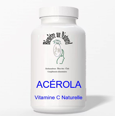 ACÉROLA Flacon Vit. C naturelle ACÉROLA (Vitamine C Naturelle) - 60 gélules pour une cure de 1 mois – Image 1