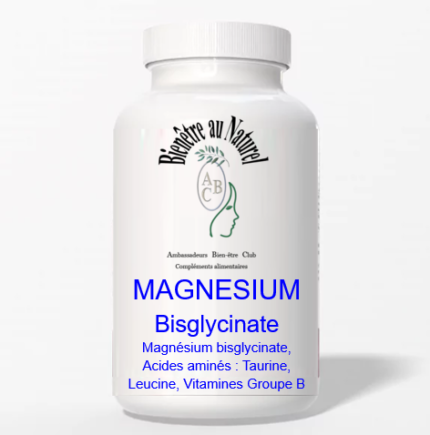 MAGNESIUM BISGLYCINATE - Capacités mentales et physiques - Crampes et Courbatures - Ossature, Dentition - 60 gélules pour une cure de 1 mois