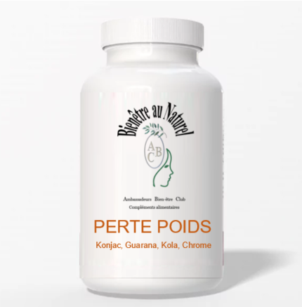COMPLEXE PERTE de POIDS  -     Konjac, Guarana, Kola, Chrome - 60 gélules pour 1 cure d'1 mois -