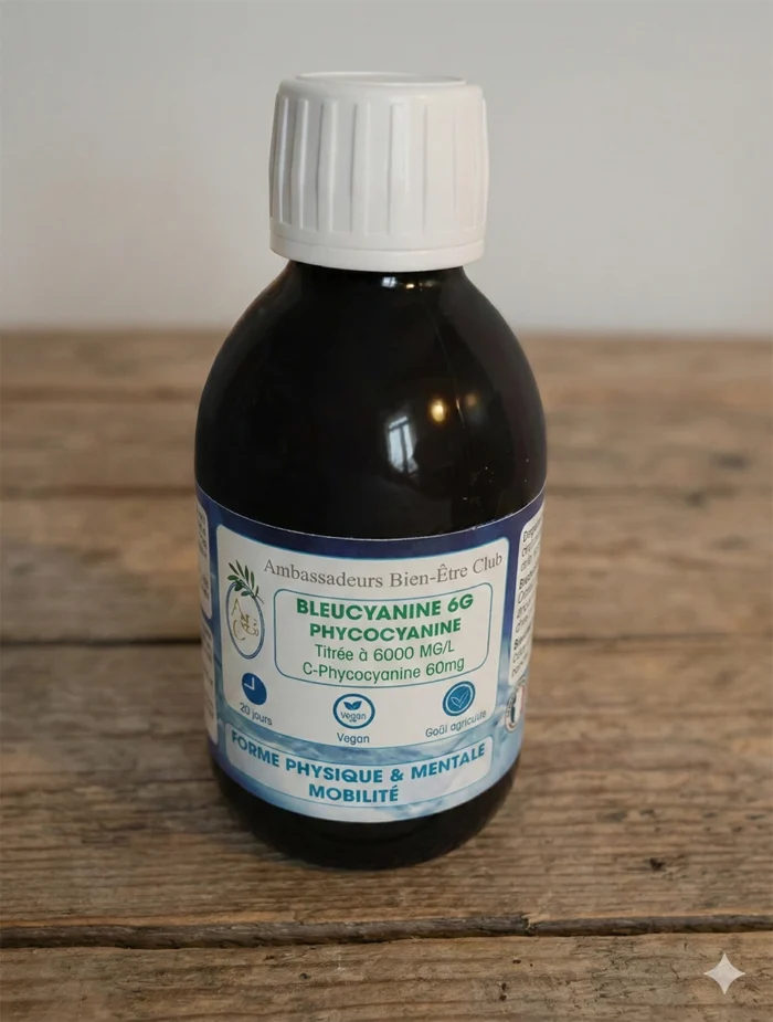 Phycocyanine 6g par litre récupération sportive et fatigue intellectuelle
