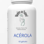 ACÉROLA (Vitamine C Naturelle) -  Stimule les défenses immunitaires, Forme le Collagène, Donne de la vitalité, Réduit la fatigue  -  60 gélules pour une cure de 1 mois