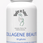 COLLAGENE BEAUTÉ : Anti Âge.  Collagène Marin Pur, Acide Hyaluronique, Extrait de pépin de raisin (95 % OPC), Élastine, Vitamines C et E, 60 gélules / 1 mois