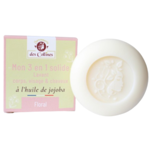 LAVANT 3 en 1 solide - à l' HUILE de JOJOBA - Parfum FLORAL - Corps, Visage et Cheveux - Touts types de peaux 100g LAVANT 3 en 1 solide - à l' HUILE de JOJOBA - Parfum FLORAL - Corps, Visage et Cheveux - Touts types de peaux 100g