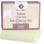 Savon au Lait D’ÂNESSE BIO  +  Huile d'ARGAN  -  Sans parfum - Tous types de peaux  -  100 g