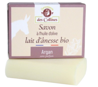 Savon au Lait D’ÂNESSE BIO + Huile d'ARGAN - Sans parfum - Tous types de peaux - 100 g